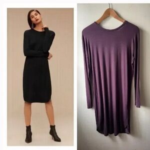 Aritzia babaton Jaco dress in MAROON purple jersey